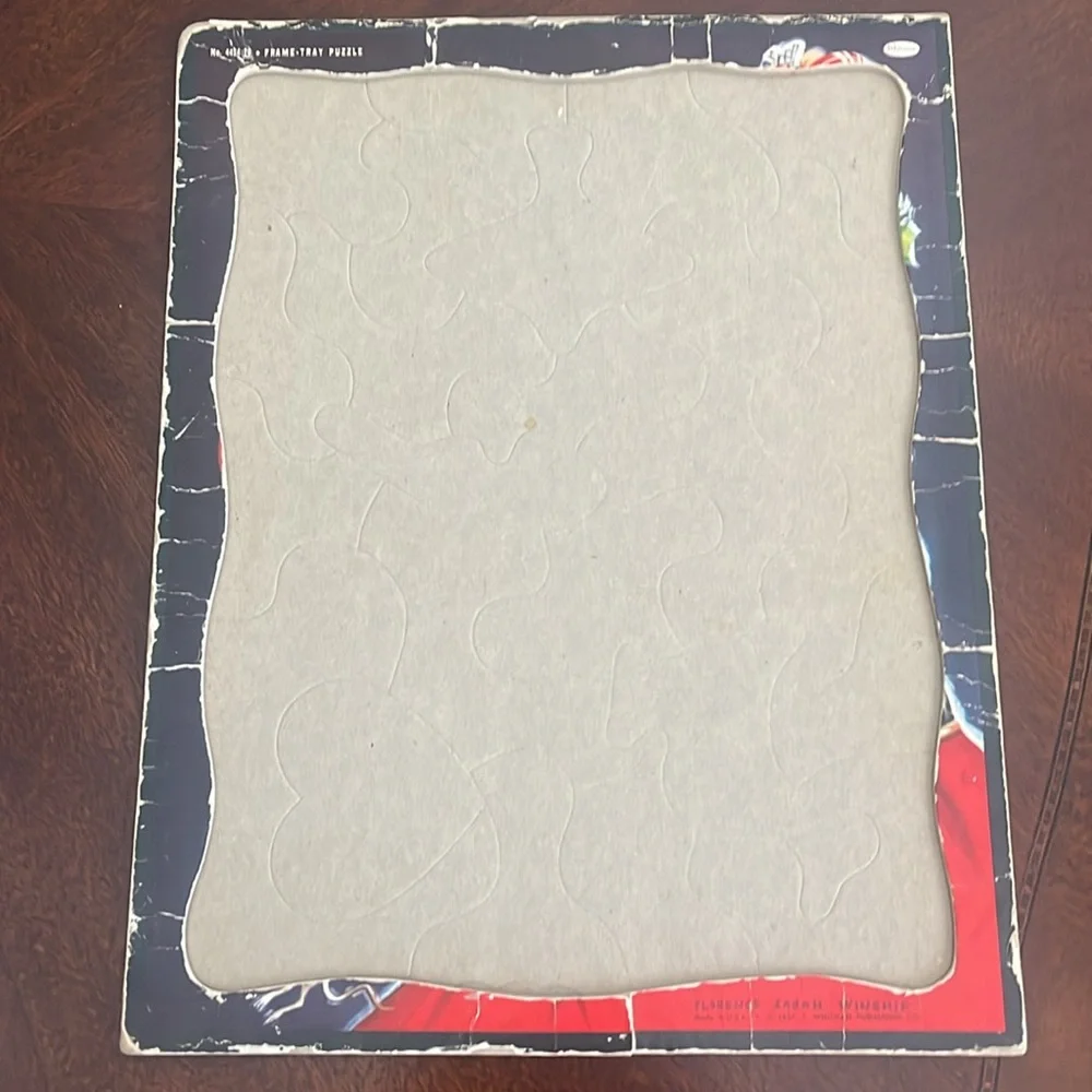 Vintage 1957 Santa Tray Puzzle. Whitman Publishing; Florence Sarah Winship